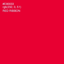 #E80033 - Red Ribbon Color Image